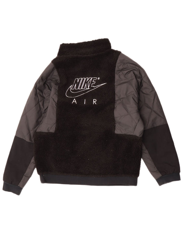 Nike Boys Pullover Fleece Jacket 13-14 Years XL Black Polyester