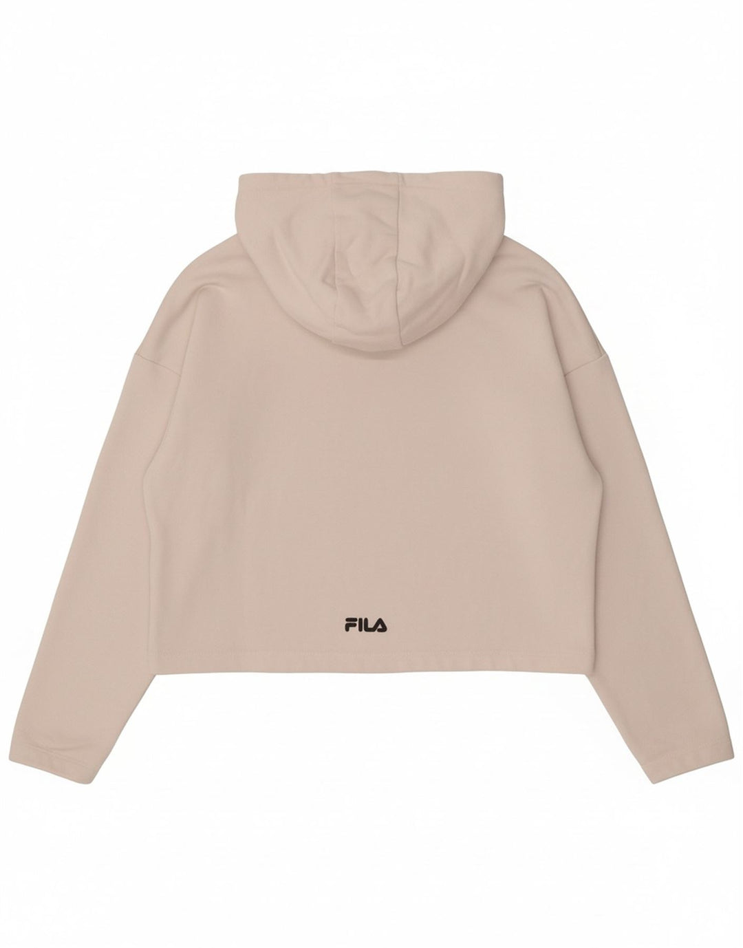 FILA Girls Graphic Crop Hoodie Jumper 11-12 Years Off White Cotton