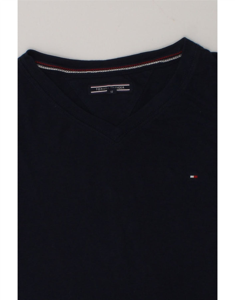 TOMMY HILFIGER Boys T-Shirt Top 11-12 Years Navy Blue | Vintage Tommy Hilfiger | Thrift | Second-Hand Tommy Hilfiger | Used Clothing | Messina Hembry 