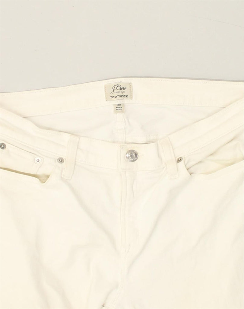 J. CREW Womens Toothpick Slim Jeans W30 L29 White Cotton | Vintage J. Crew | Thrift | Second-Hand J. Crew | Used Clothing | Messina Hembry 