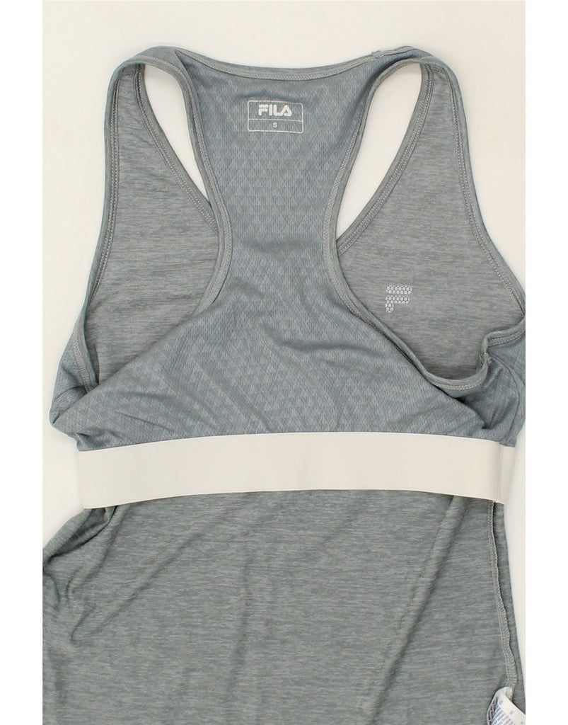 FILA Womens Vest Top UK 10 Small Grey Polyester Vintage Fila and Second-Hand Fila from Messina Hembry 