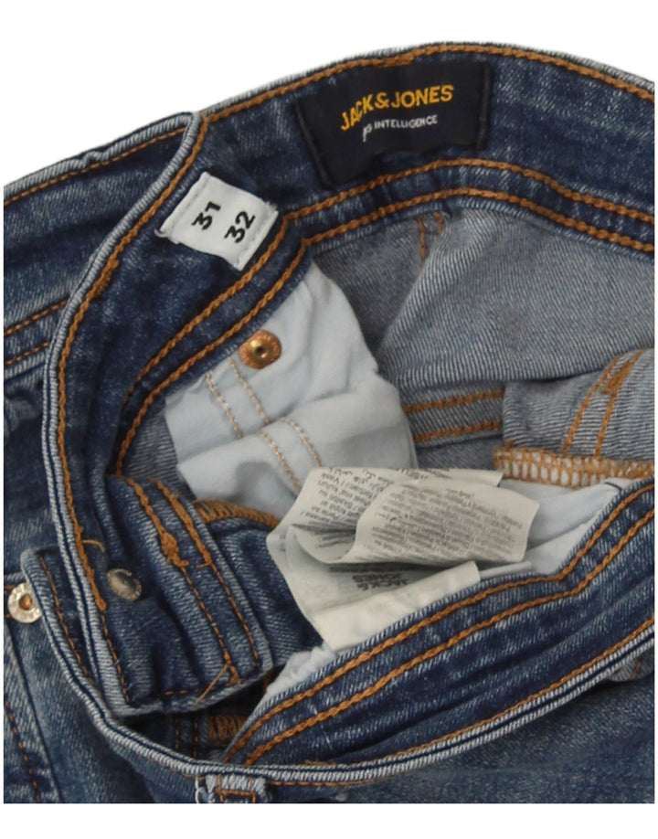 Jack & Jones Mens GLENN Slim Jeans W31 L32 Blue Cotton