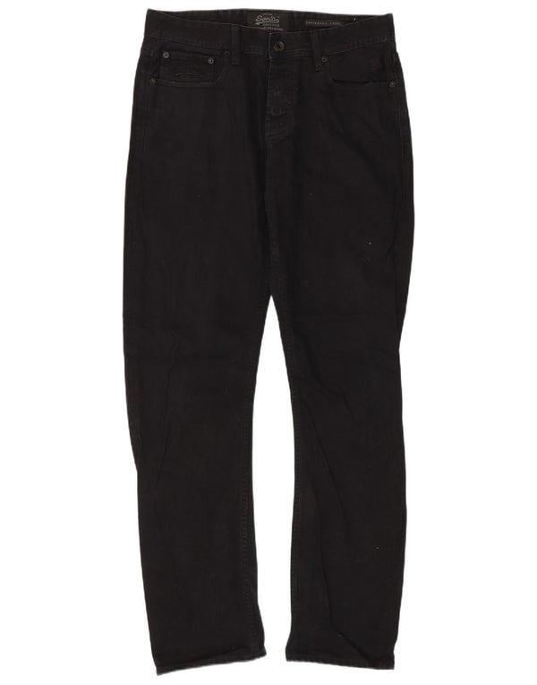 Superdry Mens Copperfill Loose Slim Jeans W34 L34 Black Cotton