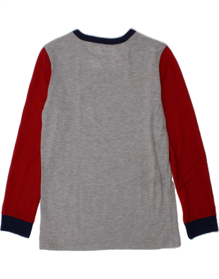 EDDIE BAUER Boys Top Long Sleeve 7-8 Years Small  Grey Colourblock Classic Vintage Eddie Bauer and Second-Hand Eddie Bauer from Messina Hembry 
