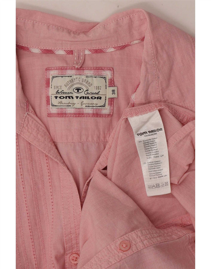 Tom Tailor Womens Tuxedo Shirt EU 38 Medium Pink Cotton