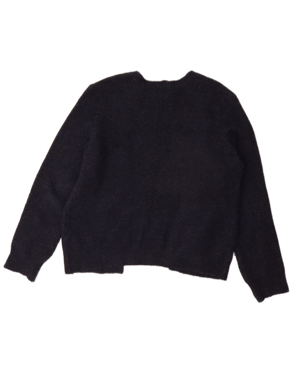 Fat Face Womens Oversized Open Cardigan Sweater UK 8 Small Navy Blue