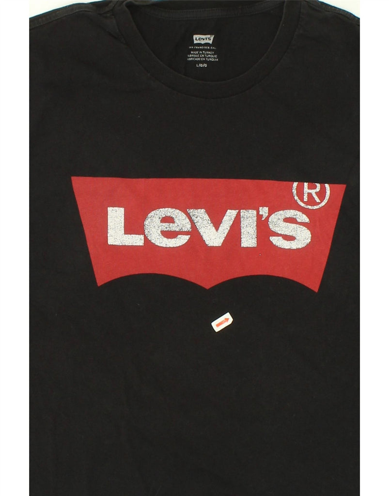 LEVI'S Mens Graphic T-Shirt Top Large Black | Vintage Levi's | Thrift | Second-Hand Levi's | Used Clothing | Messina Hembry 