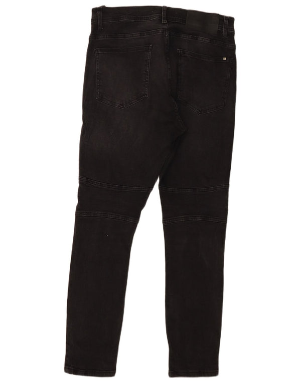 Zara Mens Skinny Jeans EU 42 Large W32 L28 Black Cotton