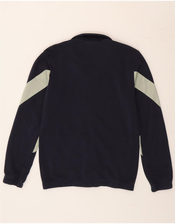 Adidas Mens Tracksuit Top Jacket Small Navy Blue Colourblock Cotton