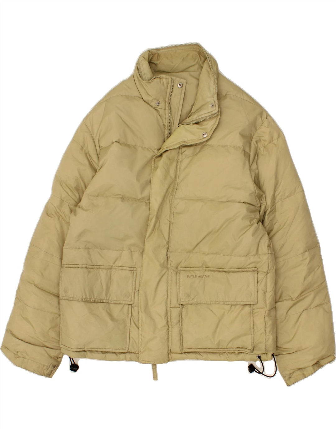 RIFLE Mens Reversible Padded Jacket UK 38 Medium Beige Polyamide Vintage Rifle and Second-Hand Rifle from Messina Hembry 
