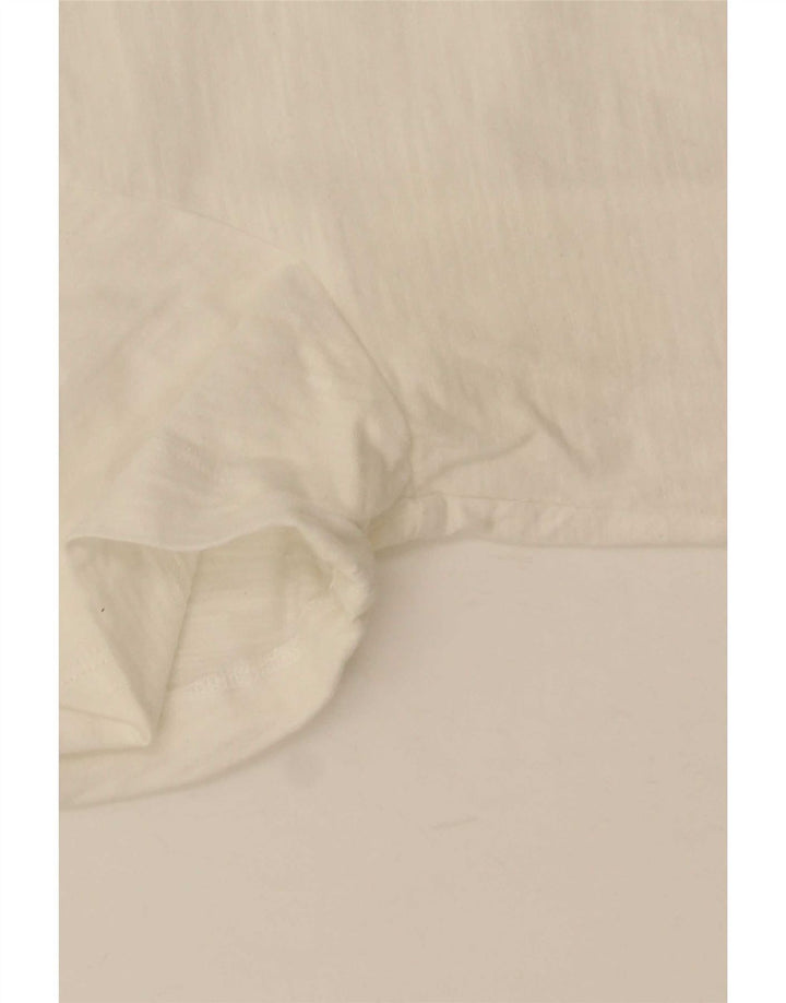 Joules Womens T-Shirt Top UK 12 Medium White Cotton