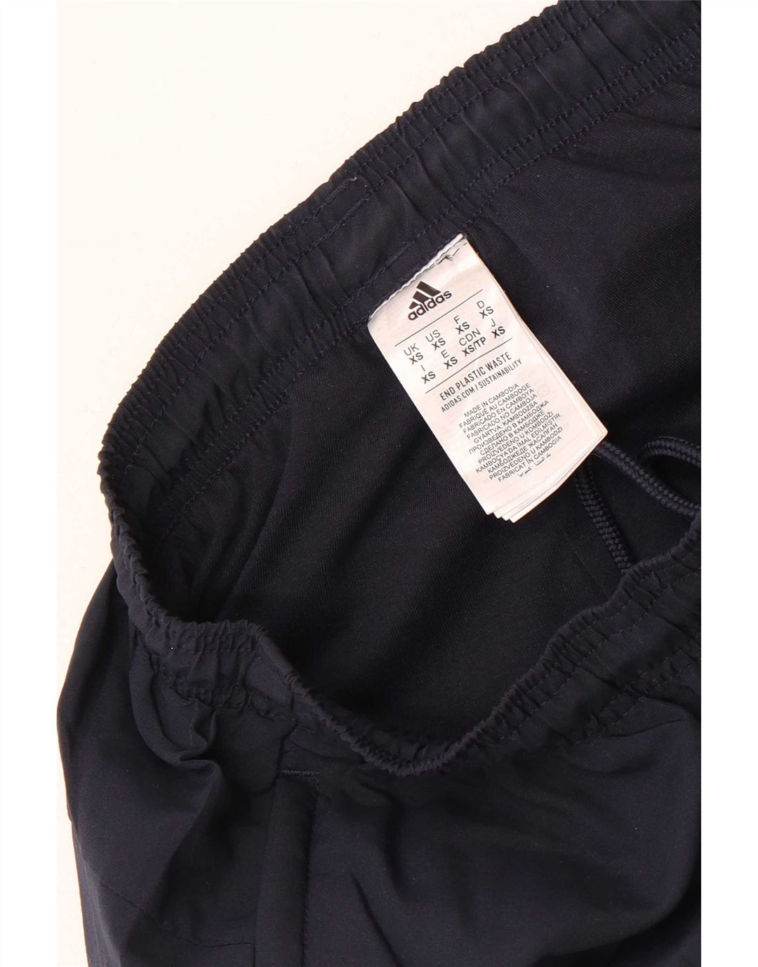 Adidas Mens Tracksuit Trousers Joggers XS Navy Blue Polyester