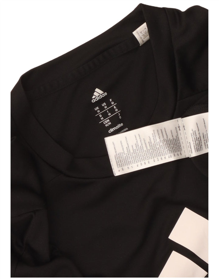 Adidas Mens Climalite Graphic T-Shirt Top Medium Black Polyester