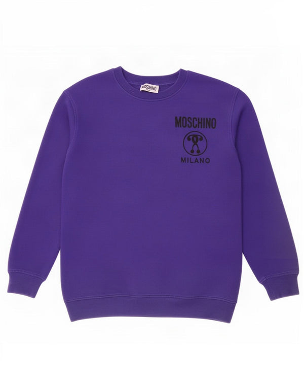 Moschino Boys Graphic Sweatshirt Jumper 13-14 Years Purple
