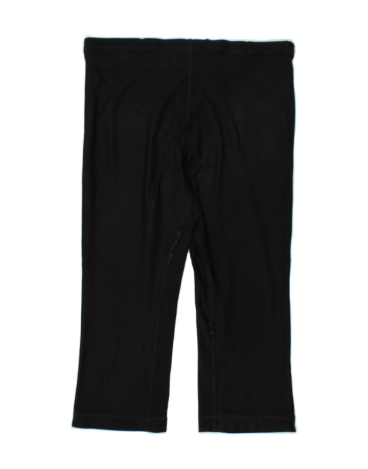 NIKE Womens Capri Leggings UK 8/10 Medium Black Polyester | Vintage Nike | Thrift | Second-Hand Nike | Used Clothing | Messina Hembry 