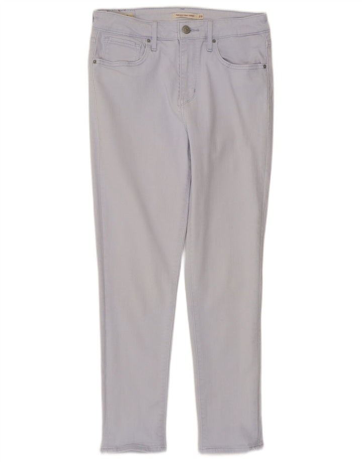 LEVI'S Womens 721 High Rise Skinny Jeans W29 L25 Blue Cotton