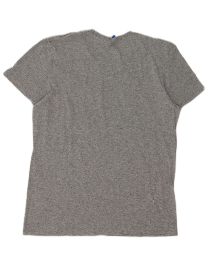 Adidas Mens Graphic T-Shirt Top Small Grey Flecked
