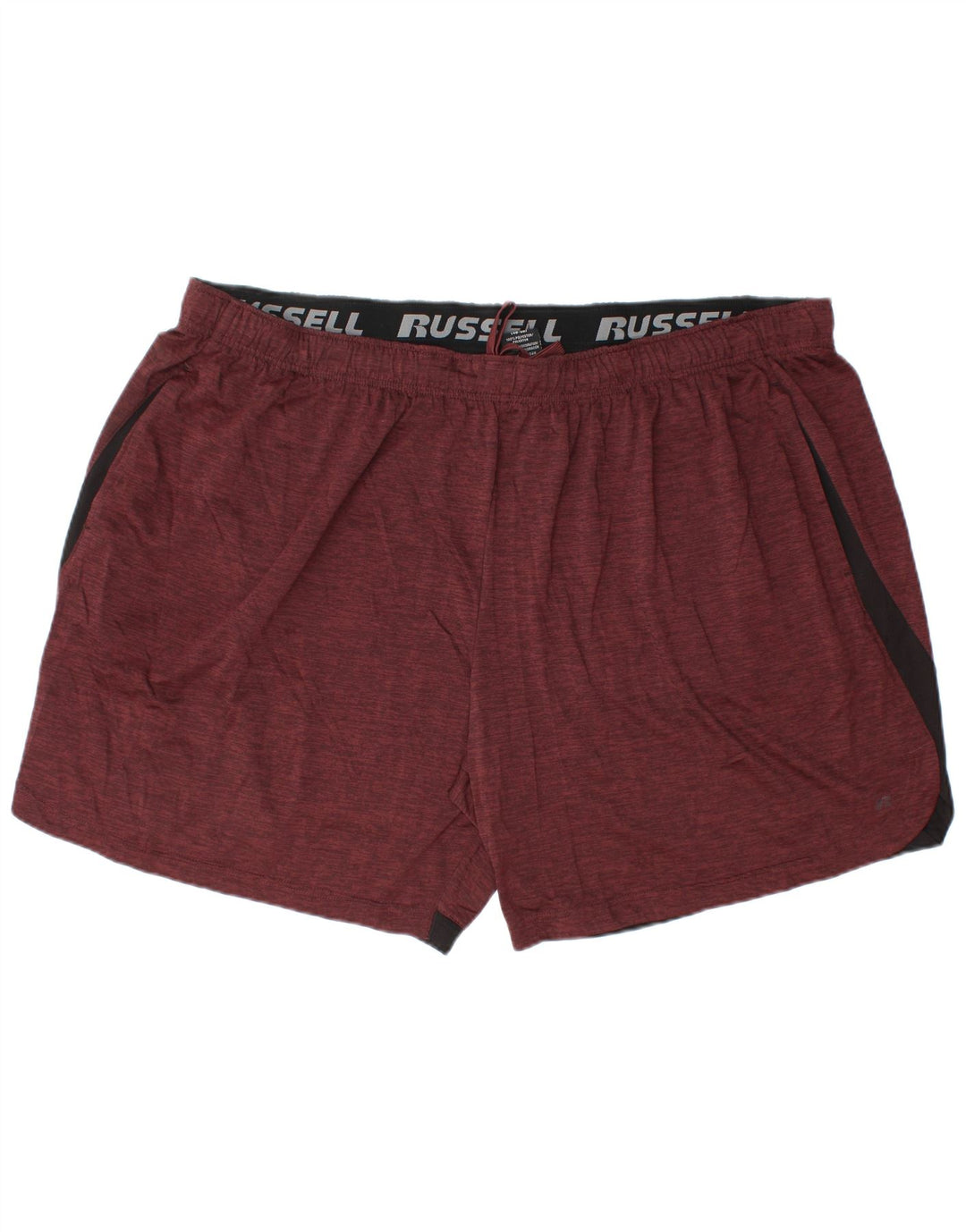 RUSSELL ATHLETIC Mens Dri-Power Sport Shorts 3XL  Maroon Colourblock