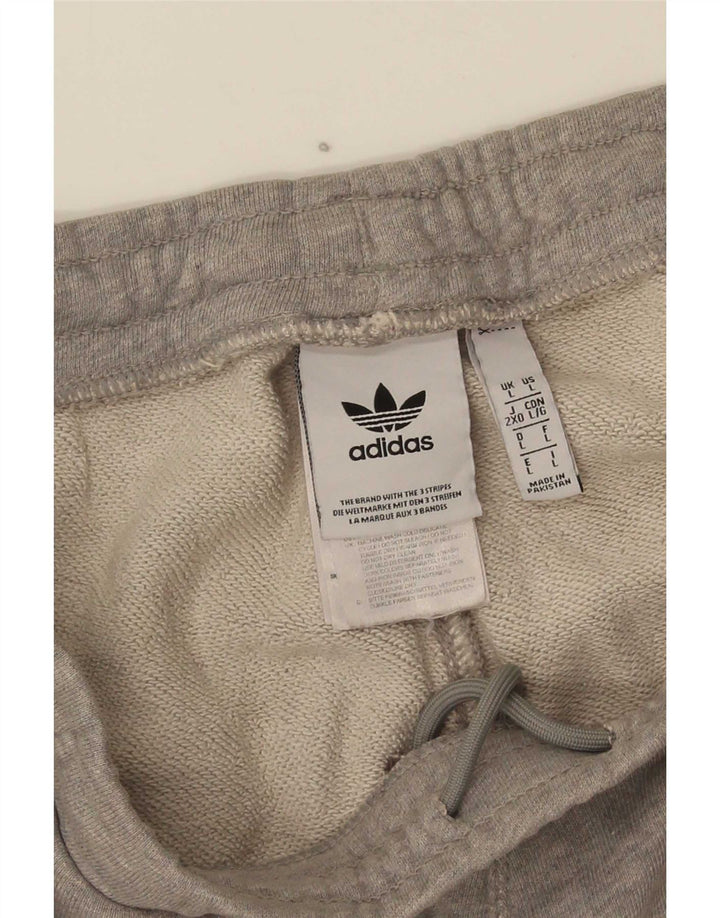 Adidas Mens Sport Shorts Large  Grey Striped Cotton