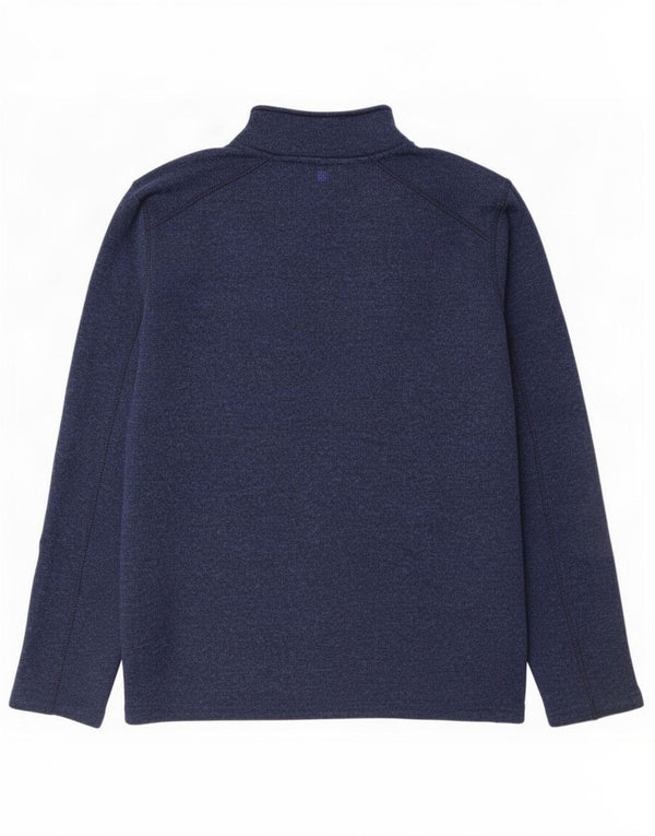 Mountain Warehouse Mens Zip Neck Sweatshirt Jumper Large Navy Blue Flecked