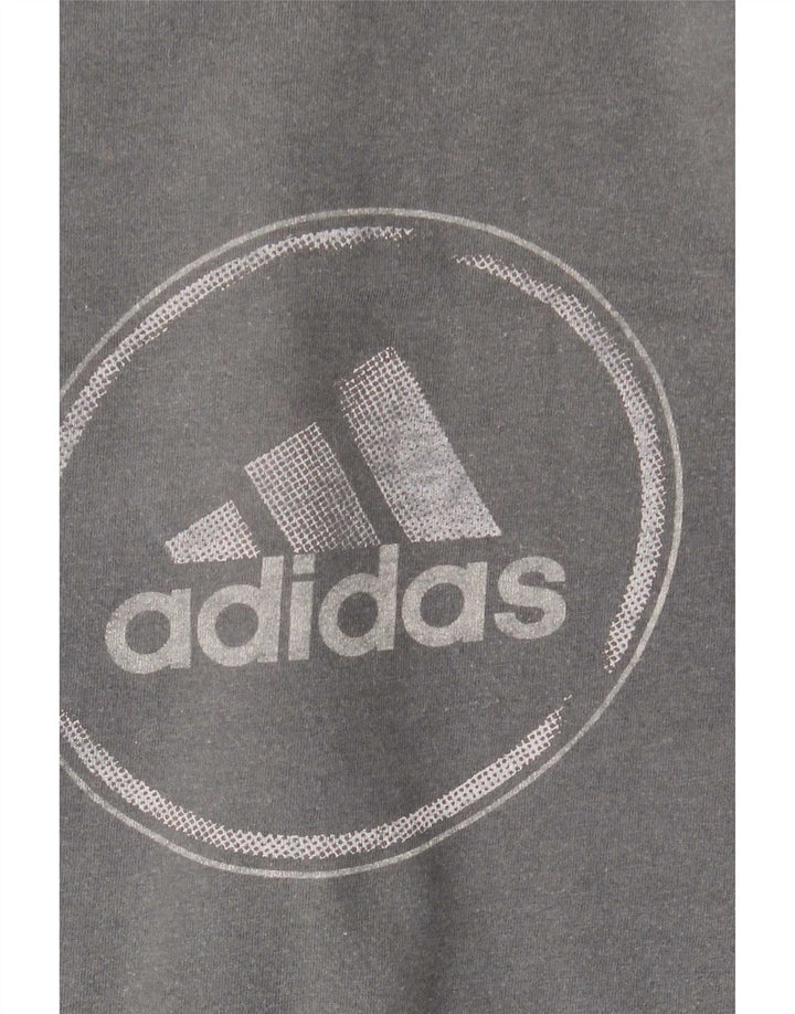 Adidas Mens Graphic T-Shirt Top XL Grey Cotton
