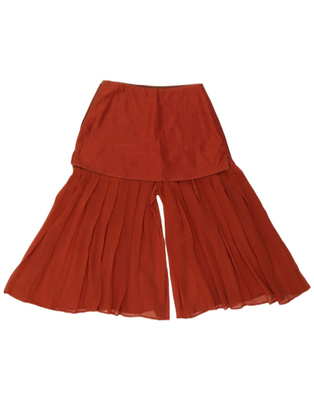 Gianni Versace Womens Cullotes Trousers IT 42 Medium W24 L16 Orange Silk
