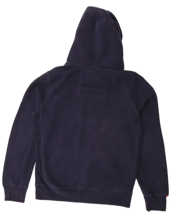 Superdry Mens Graphic Hoodie Jumper XL Navy Blue Cotton