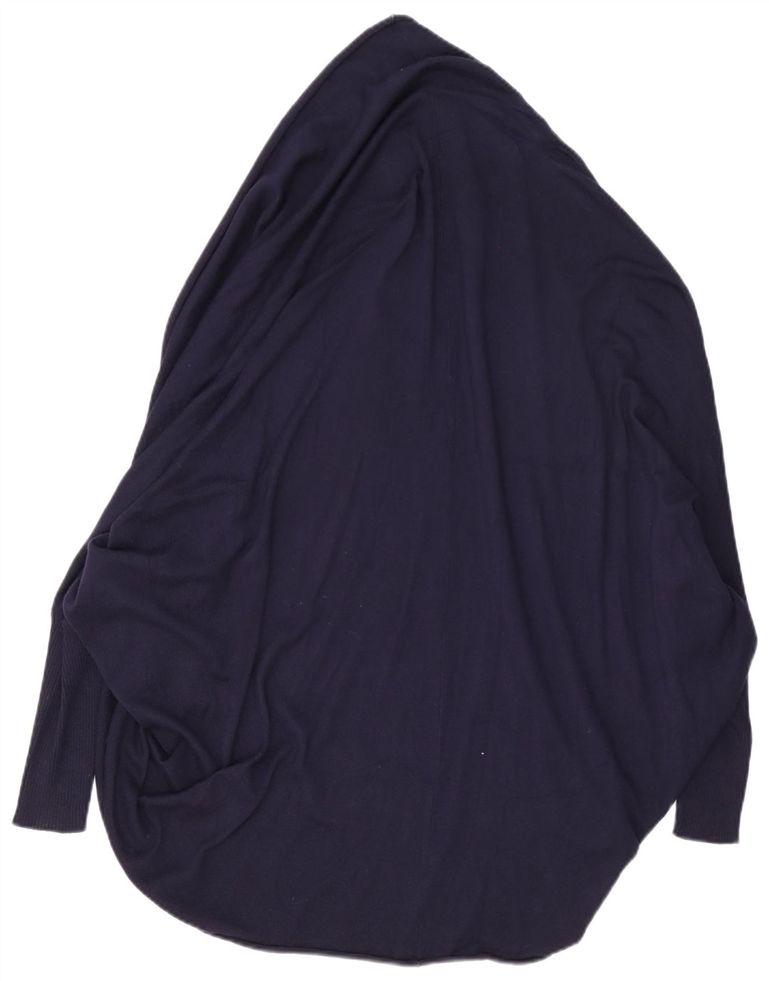 Zara Womens Longline Oversized Cardigan Sweater UK 14 Medium Navy Blue