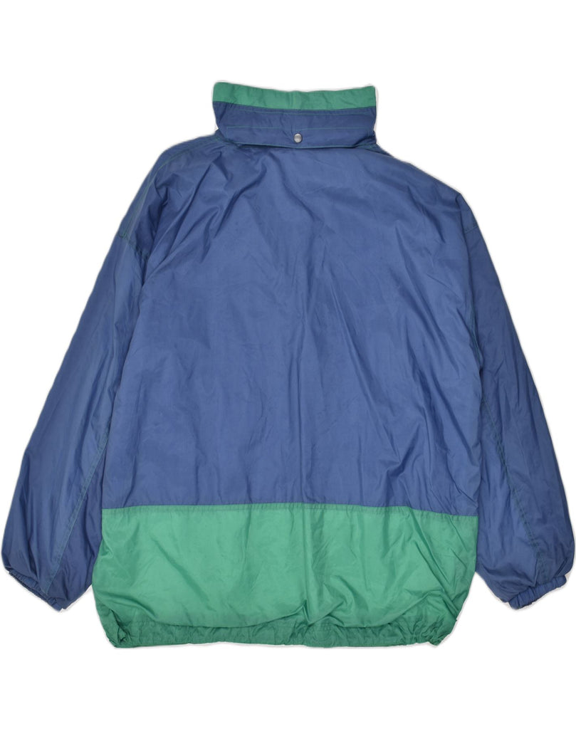 NAUTICA Mens Anorak Jacket UK 40 Large Blue Colourblock Polyamide | Vintage Nautica | Thrift | Second-Hand Nautica | Used Clothing | Messina Hembry 