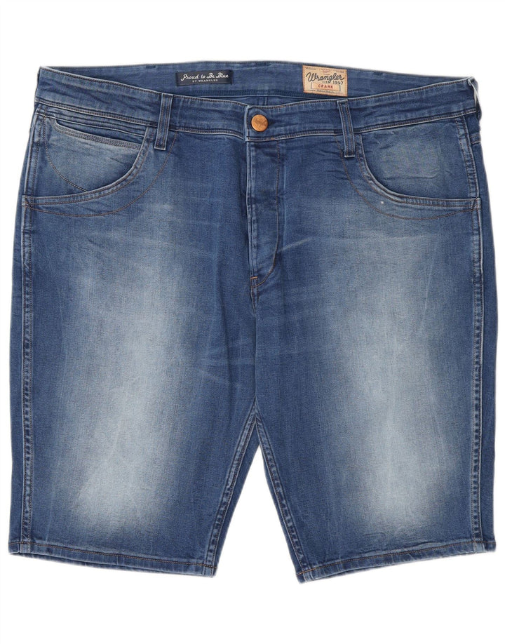 Wrangler Mens Crank Denim Shorts W40 XL Blue Cotton