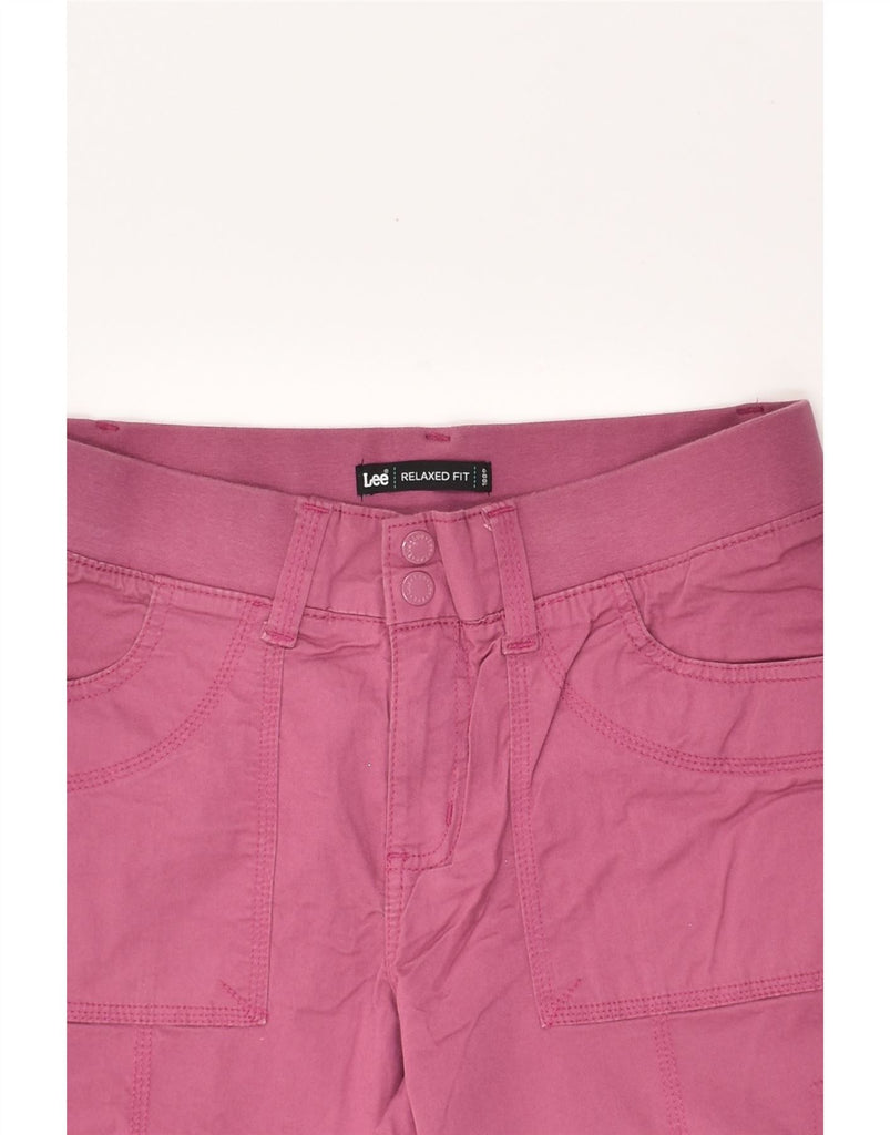 LEE Womens Relaxed Fit Bermuda Shorts US 8 Medium W30 Pink Cotton | Vintage Lee | Thrift | Second-Hand Lee | Used Clothing | Messina Hembry 