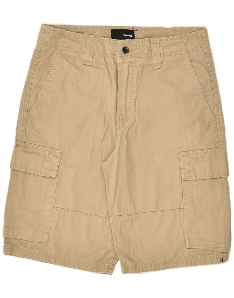 HURLEY Mens Cargo Shorts W30 Medium Beige Cotton | Vintage Hurley | Thrift | Second-Hand Hurley | Used Clothing | Messina Hembry 