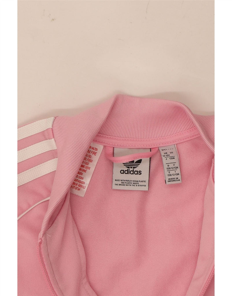 ADIDAS Girls Tracksuit Top Jacket 12-13 Years Pink Vintage Adidas and Second-Hand Adidas from Messina Hembry 