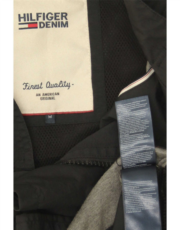 Tommy Hilfiger Mens Bomber Jacket UK 38 Medium Black Polyamide