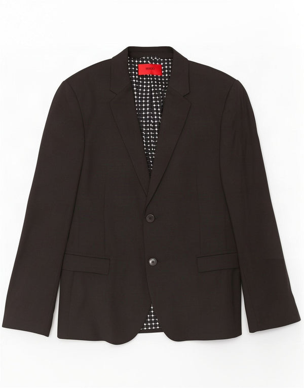 Hugo Boss Mens 2 Button Blazer Jacket EU 44 XS Black