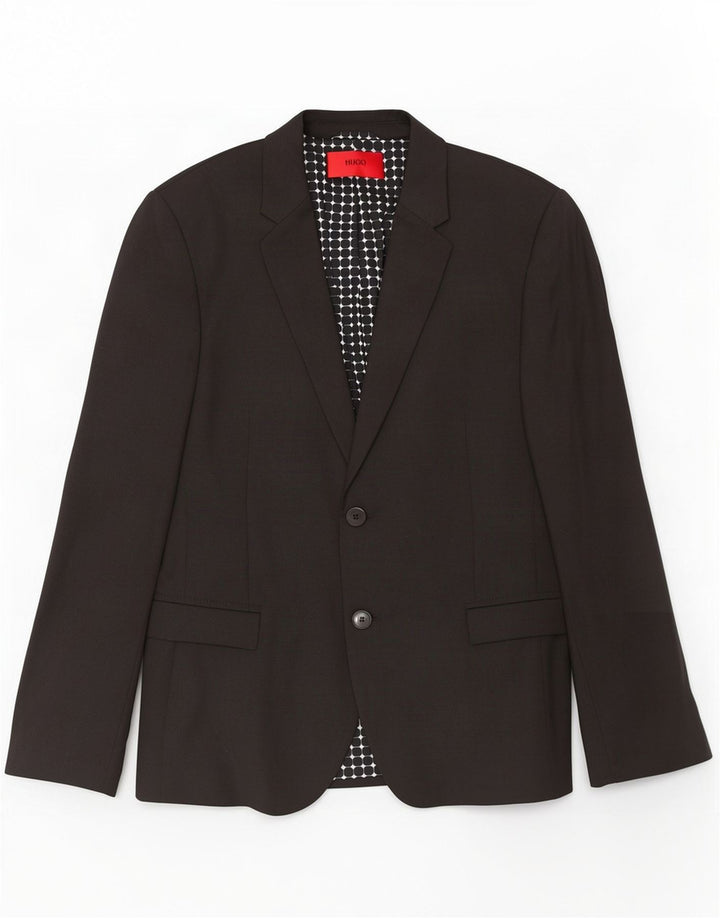 Hugo Boss Mens 2 Button Blazer Jacket EU 44 XS Black
