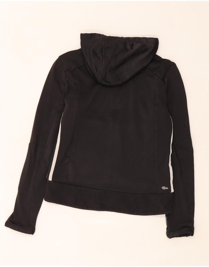 Adidas Womens Climawarm Zip Hoodie Sweater UK 12 Medium Black Polyester