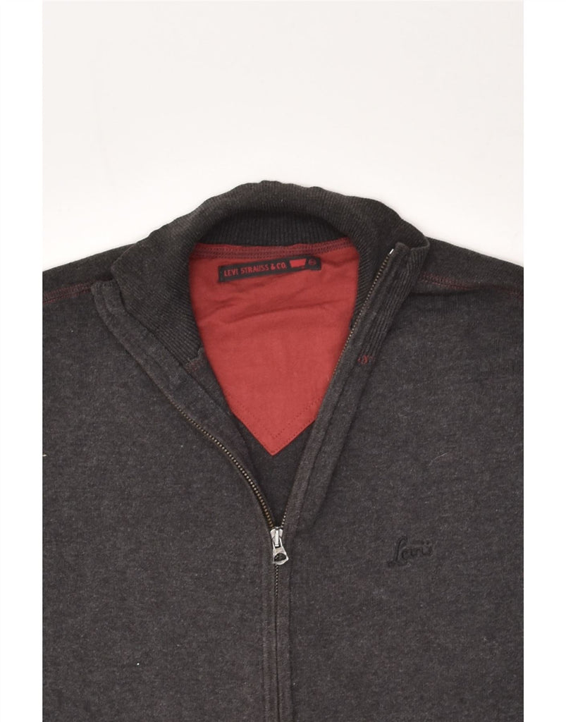 LEVI'S Mens Cardigan Sweater Medium Grey Cotton | Vintage Levi's | Thrift | Second-Hand Levi's | Used Clothing | Messina Hembry 