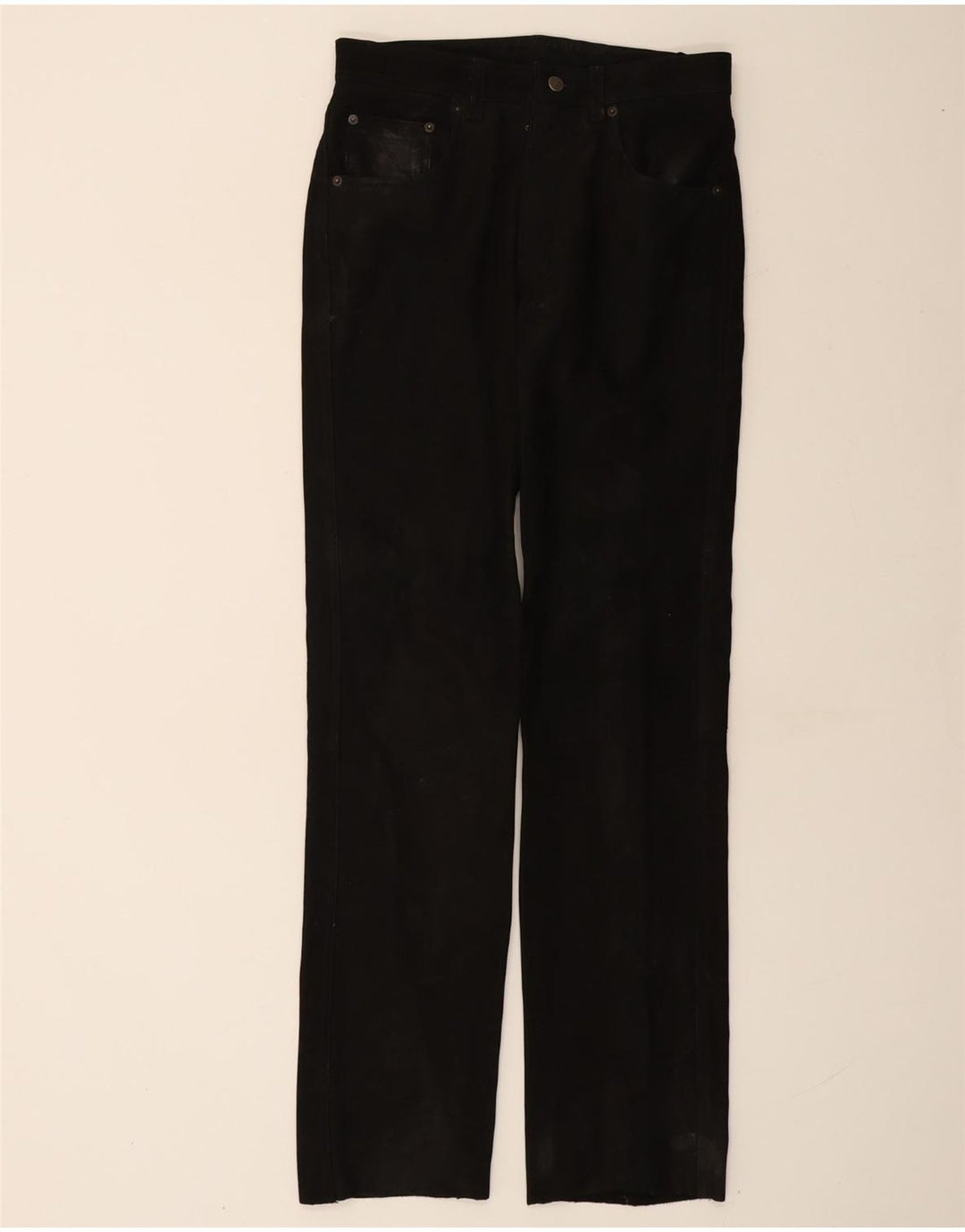 VINTAGE Mens Straight Casual Trousers W33 L34 Black
