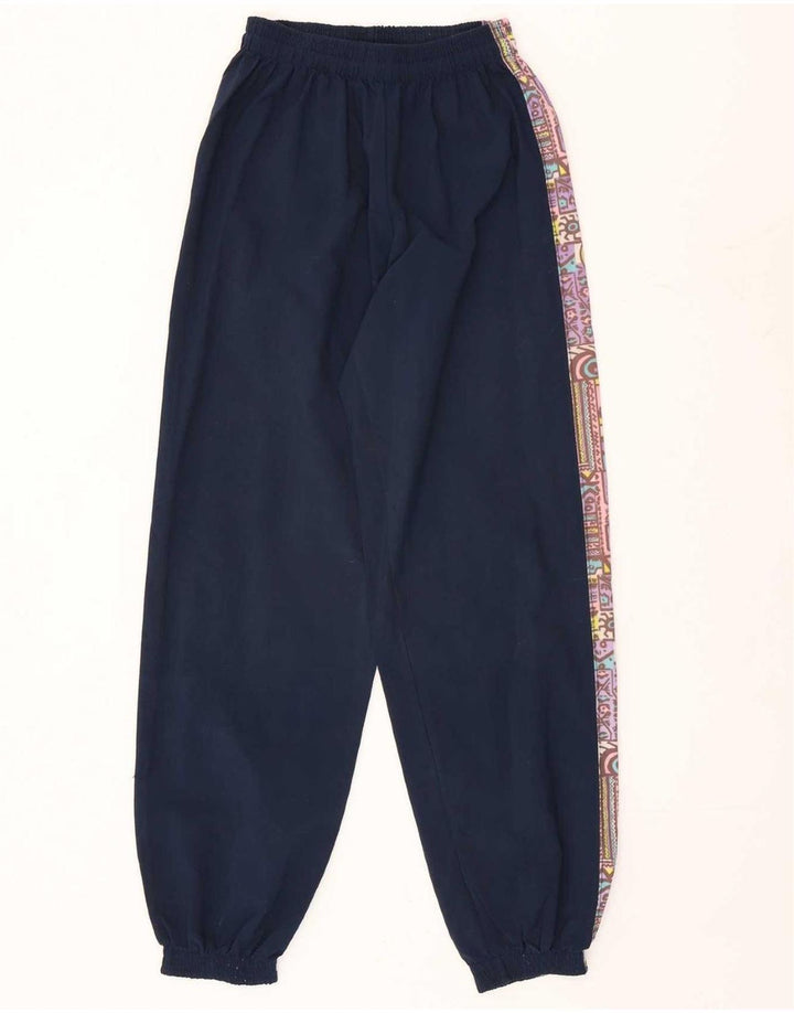 Vintage Womens Full Tracksuit UK 10 Small  Navy Blue Geometric Polyamide