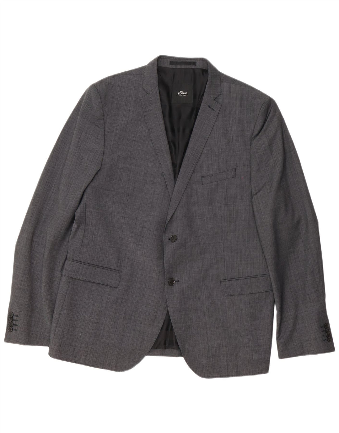 S.Oliver Mens 2 Button Piece Suit UK 46 3XL W38 L32 Grey Polyester