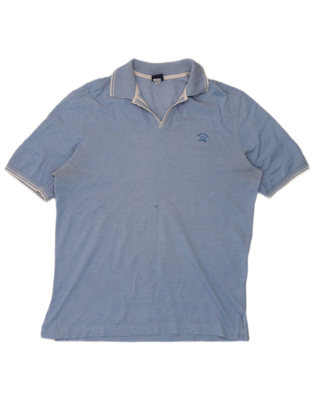 Paul & Shark Mens Polo Shirt Medium Blue Flecked