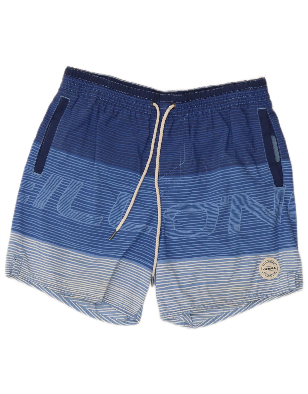 O'Neill Mens Graphic Swimming Shorts Medium Blue Striped