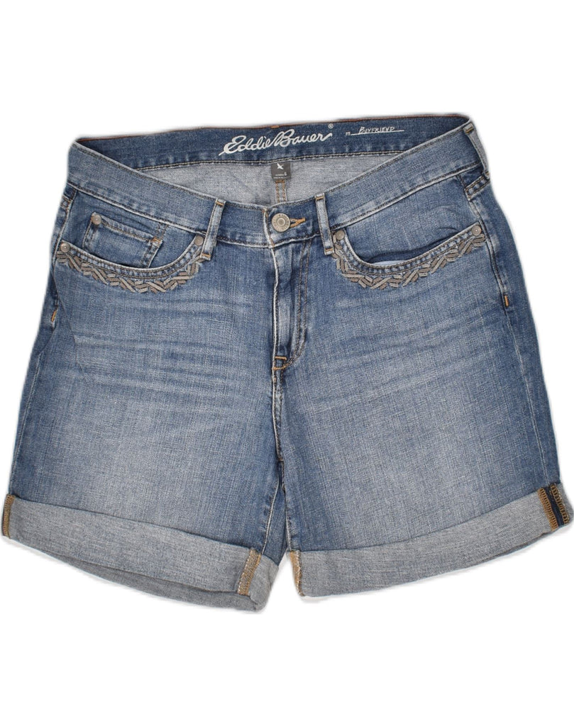 EDDIE BAUER Womens Boyfriend Denim Shorts US 6 Medium W30 Blue Cotton | Vintage Eddie Bauer | Thrift | Second-Hand Eddie Bauer | Used Clothing | Messina Hembry 