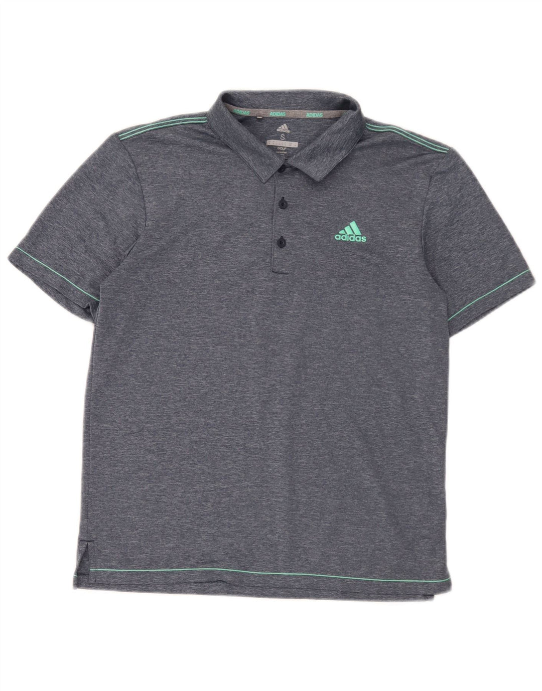 Adidas Mens Golf Polo Shirt Small Blue Polyester