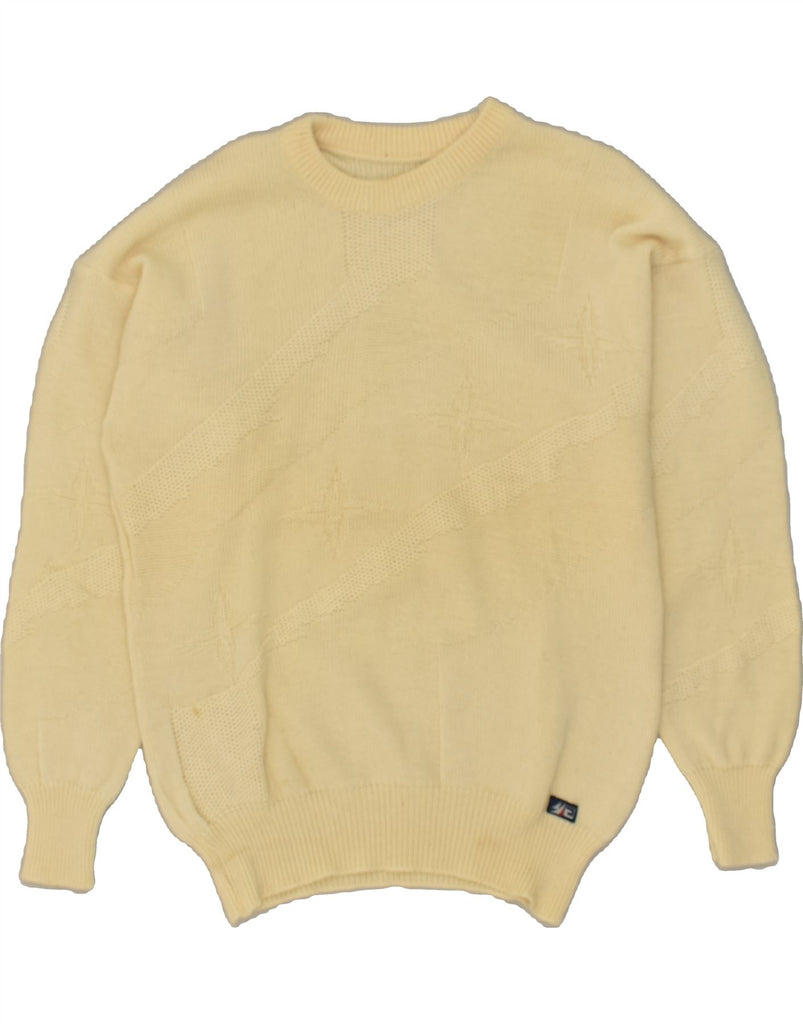 VINTAGE Mens Crew Neck Jumper Sweater Large Beige | Vintage Vintage | Thrift | Second-Hand Vintage | Used Clothing | Messina Hembry 