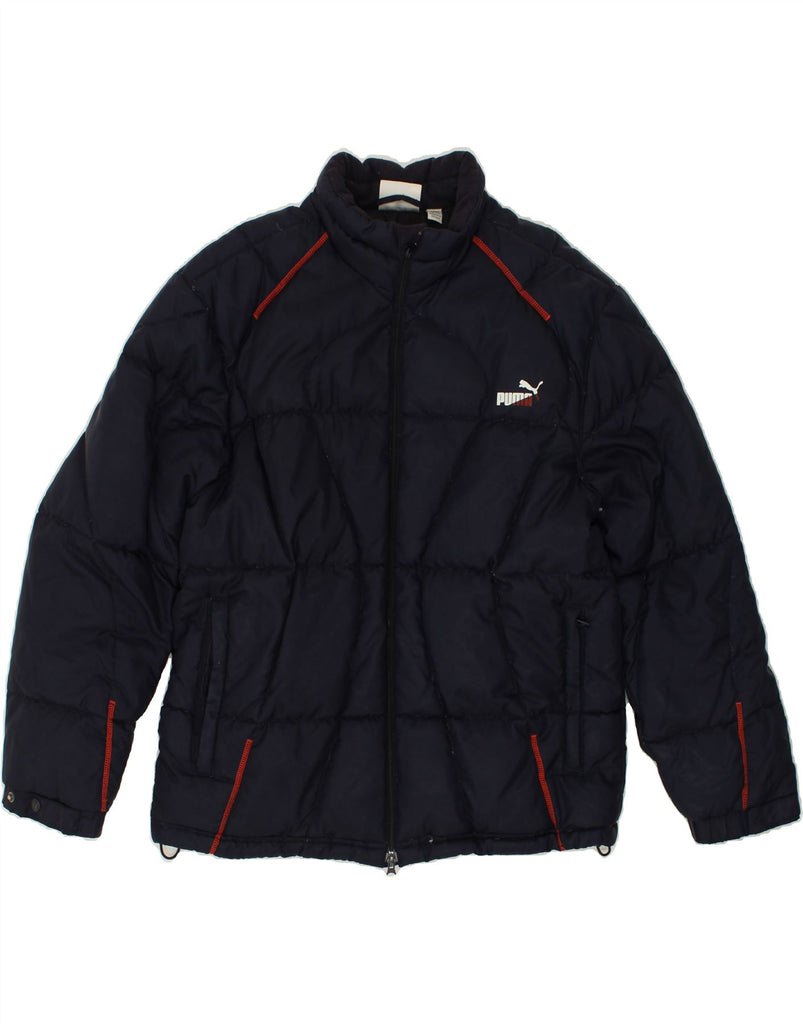 PUMA Mens Padded Jacket UK 38 Medium Navy Blue Vintage Puma and Second-Hand Puma from Messina Hembry 