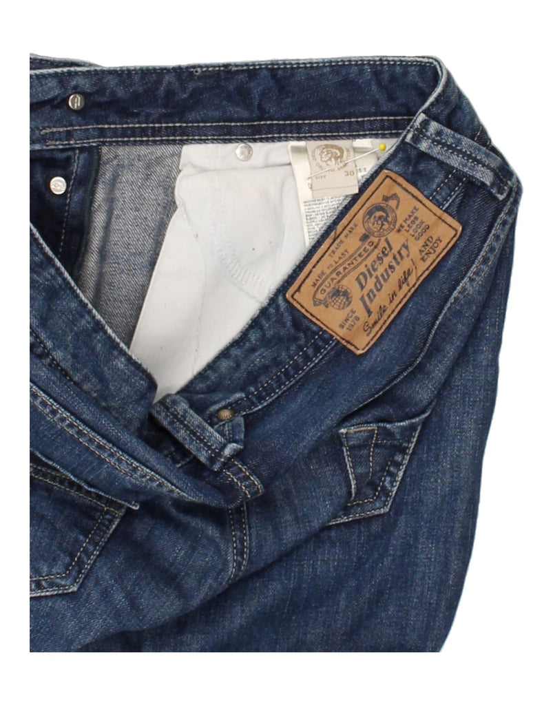 DIESEL Mens Distressed Slim Jeans W31 L30 Blue Cotton | Vintage Diesel | Thrift | Second-Hand Diesel | Used Clothing | Messina Hembry 