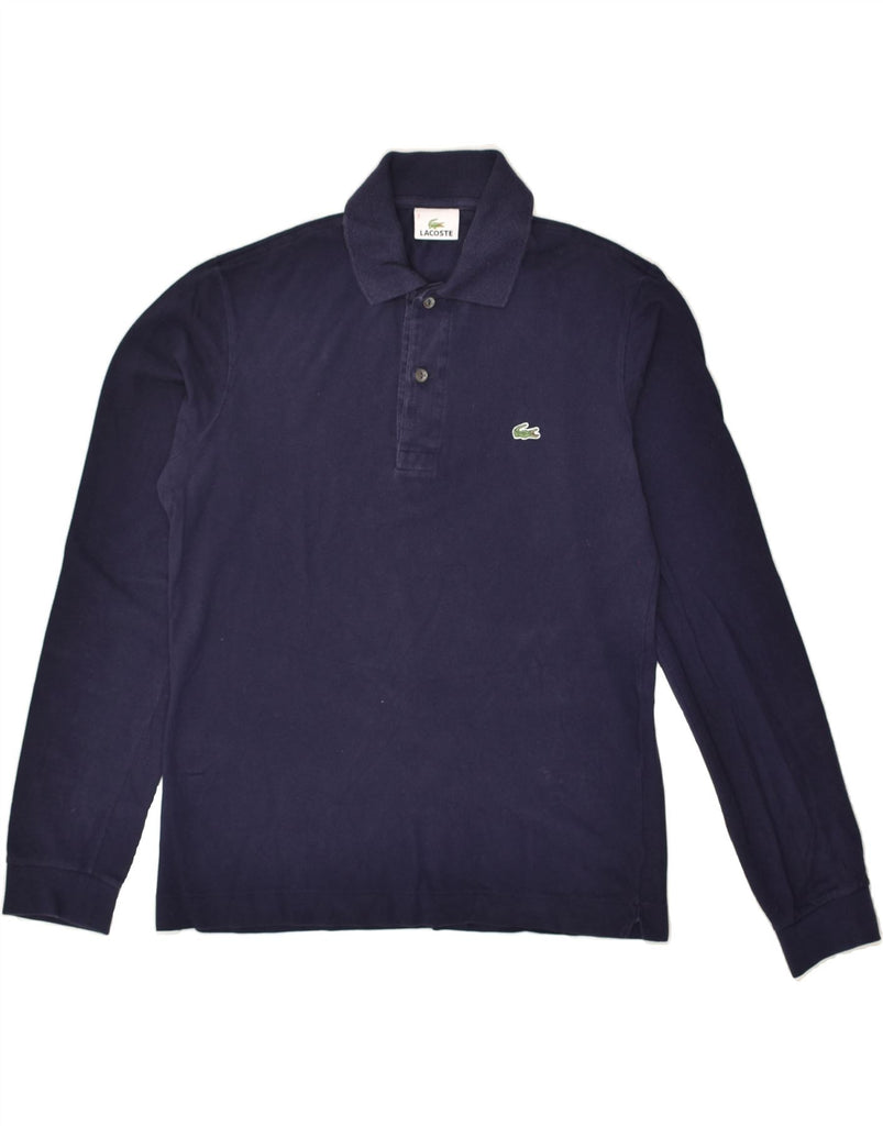 LACOSTE Mens Long Sleeve Polo Shirt Size  2 XS Navy Blue Cotton | Vintage Lacoste | Thrift | Second-Hand Lacoste | Used Clothing | Messina Hembry 