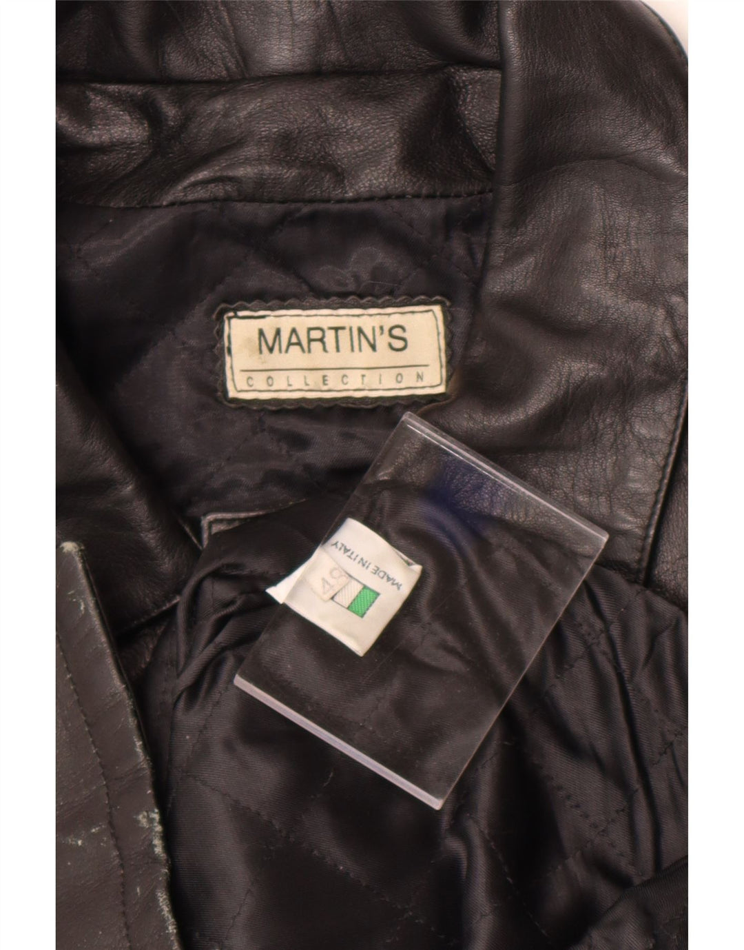 Martin's Mens Leather Coat IT 48 Medium Black Leather
